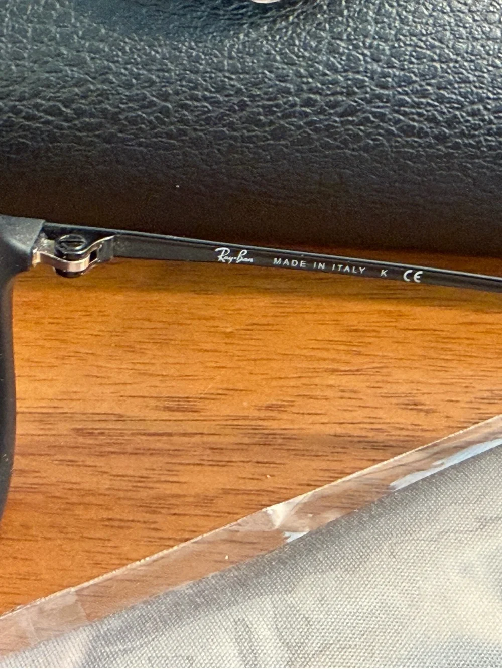 Ray-Ban Black Sunglasses Temple Arm - Made in Italy